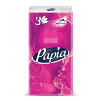 Носовые платки Papia 3 слоя 10*24 белые без аромата